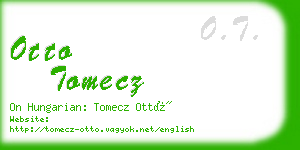 otto tomecz business card